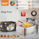 Freidora de Aceite 5.5L  2500W Inoxidable con Control de Temperatura. Rango 160°–180°C. Deep Fryer