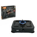 Estufa de Gas  1 quemador Negra.  Bajo Consumo. Control Perilla. Encendido Eléctrico. Cocina Portátil.