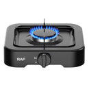 Estufa de Gas  1 quemador Negra.  Bajo Consumo. Control Perilla. Encendido Eléctrico. Cocina Portátil.