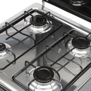 Estufa de Gas Portátil de 4 Quemadores para Cocina y Camping con control de Perilla. Cocina a Gas con Repisas.