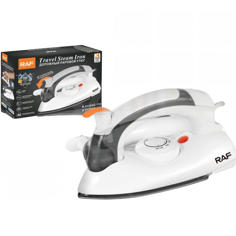 Plancha de Vapor de Viaje 800W con Mango Plegable, Vapor Vertical y Tanque Extraíble 110V/60 Hz. Plancha de Ropa