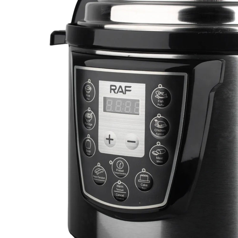 Olla de presión eléctrica Multifuncional 6L 1000W 110V 60Hz Temperatura constante  Programable . Cocción Rápida.