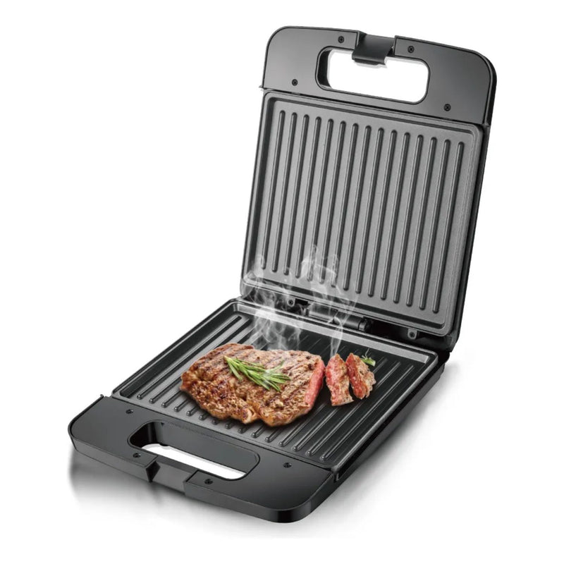 Sandwichera Eléctrica 1400W con Revestimiento Antiadherente y Calor Doble Cara 110V /60hz.  Grill para Emparedados.