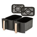 Freidora de Aire 8L  1800W 110V 60Hz Control  Doble Antiadherente  360°  Calor Express Temp 80-200°C   Air Frier