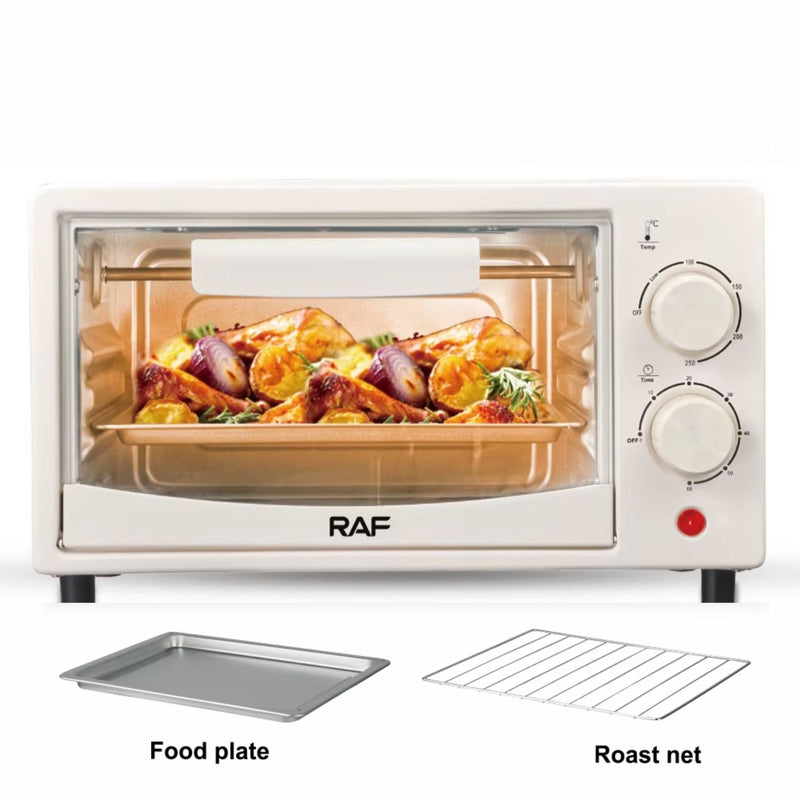 Horno Eléctrico 7L  640W, Puerta de Vidrio, 2 Modos, Calor Uniforme, Control   Temperatura. Horno Tostador