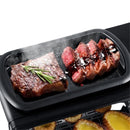 Estación de Desayuno 3 en 1 con Cafetera 600ml, Horno 7L y Plancha  1000W 110V con Control de Temperatura