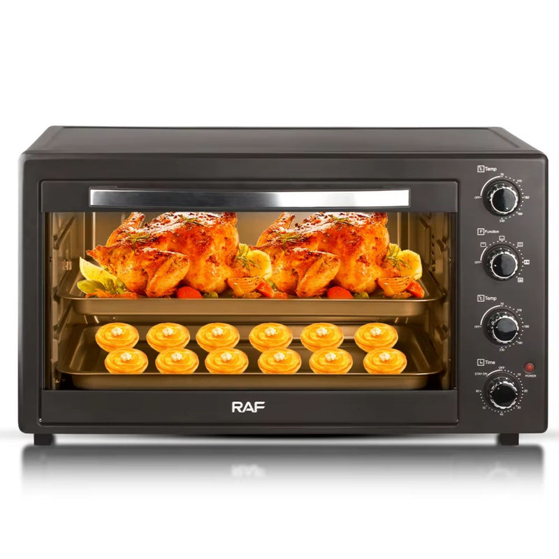 Horno Eléctrico 38L 1700W, Puerta de Vidrio, 3 Modos, Calor Uniforme, Control Temperatura. Horno Tostador
