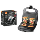 Sandwichera 750W con Placas antiadherentes y Calor uniforme de Doble Cara. 110V /60hz.  Plancha para Emparedados