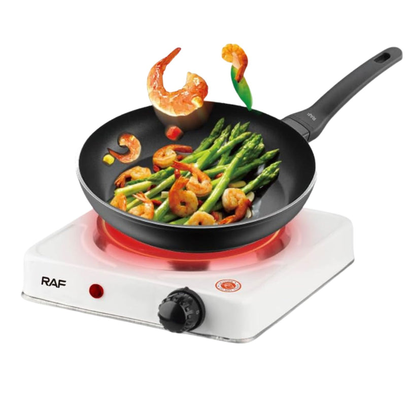 Estufa Eléctrica Portátil Individual 1000W 110V 60Hz  Antiadherente y Calor Uniforme.  Cocina Eléctrica