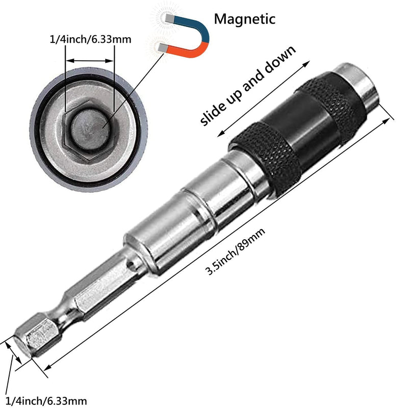 Soporte de puntas destornillador flexible 1/4" con un ángulo de 20°