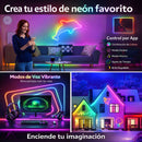 Tira LED Neón RGB 10M 60 luces Bluetooth Con Control Remoto de 24 teclas y app. cinta De Luz Flexible IP65 A Prueba De Agua. Luces LED Decorativas.