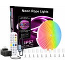 Tira LED Neón RGBIC 10M 72 luces Bluetooth Con Control Remoto de 24 teclas y app. Cinta De Luz Flexible IP67 A Prueba De Agua. Luces LED Decorativas.
