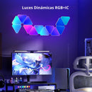 Paneles LED RGBIC Inteligentes Triangulares (10PCS) con Control APP Tuya, Alexa y Google. Luz Gamer Decorativa para Cuarto Setup