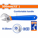 Llave Inglesa Ajustable de 300mm(12"). Ajusta: 0-35mm. Tratada térmicamente. Acero al carbono
