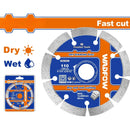 Discos de Diamante. Corte rápido. Seco y Húmedo. Ancho de la hoja: 7.5mm