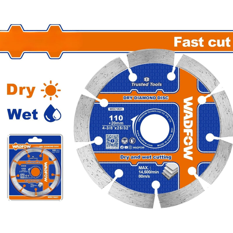 Discos de Diamante. Corte rápido. Seco y Húmedo. Ancho de la hoja: 7.5mm