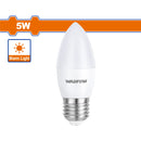 Bombillo Vela LED 5W 2700K 100~240V/50-60Hz. Luz Cálida. 15000 horas. 400 Lumens. Base E27.