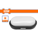 Lámpara Ovalada LED 20W 3000K 100~265V/50-60Hz. Luz Cálida. 25000 horas. 1600 Lumens. IP54.