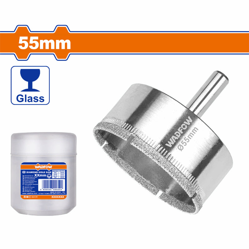 Broca diamantada para piedra y cerámica Diam: 55mm Corte con agua: 25mm