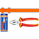 Alicates de combinación de mango aislado. Acabado negro pulido. Soporta 1000V