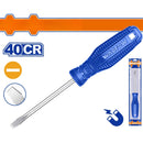 Destornilladores planos 40CR. Mango redondo. Magnético.