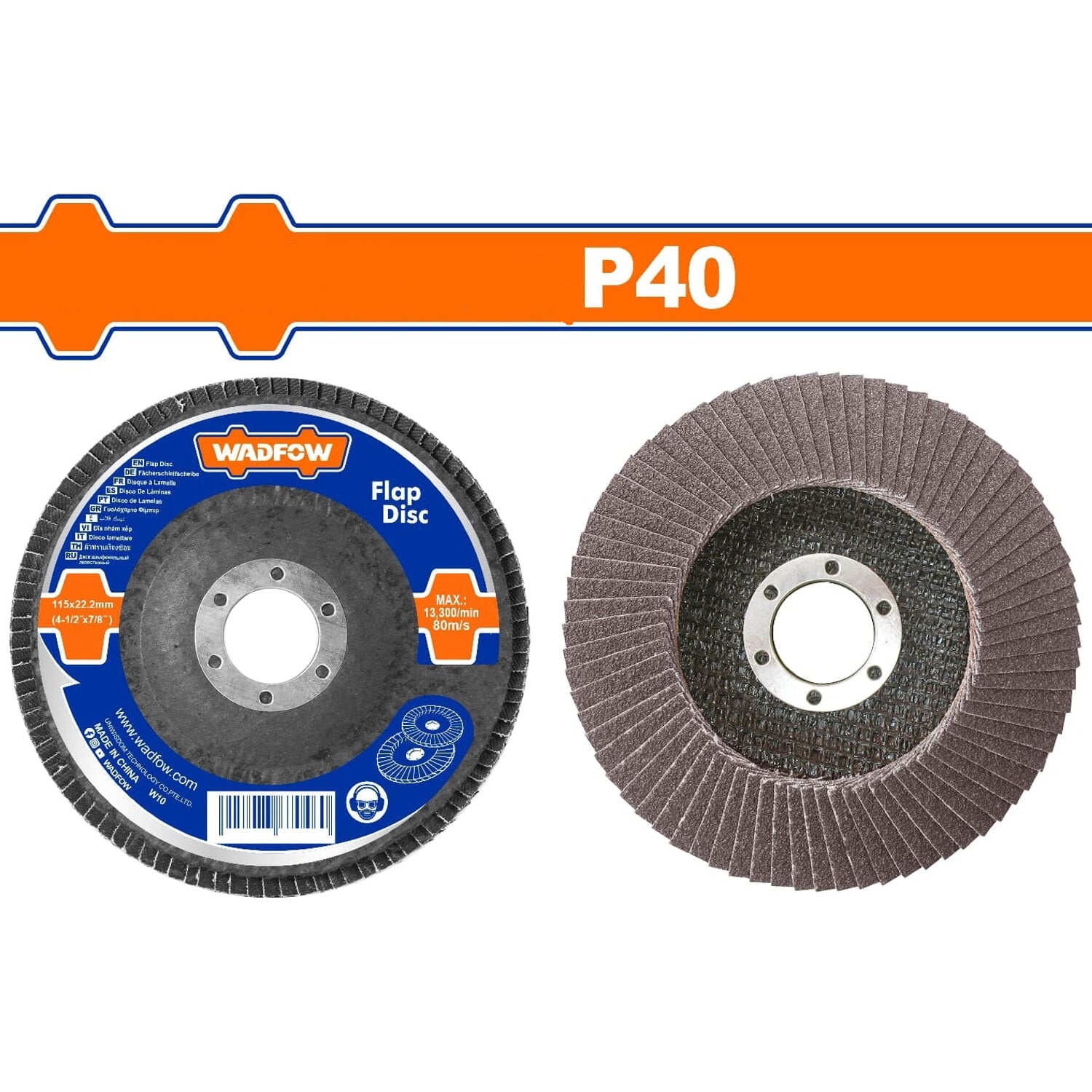 Discos Flap de Lija Laminado P40. Adecuado para acero alto, fundido y chapa.