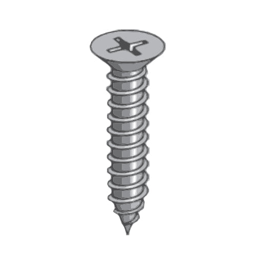 (caja 100) 4 x 1/2 Tornillo para metal Phillips inoxidable sms 18-8.