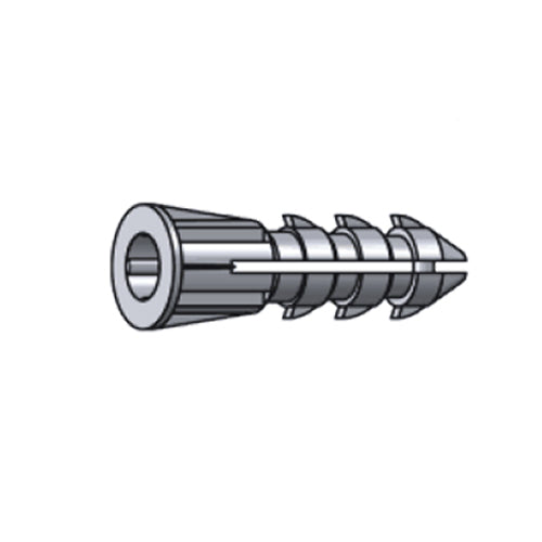 Tacos plásticos para anclaje, color gris. (Cajas de 100 unidades)