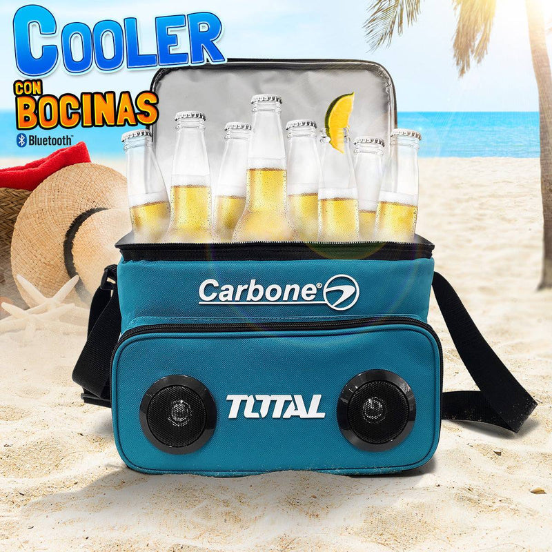 Cooler Hielera Con Bocinas Bluetooth Carbone-Total (Agrega $50 USD A Tu Carrito Y Llevalo Por $9.99)