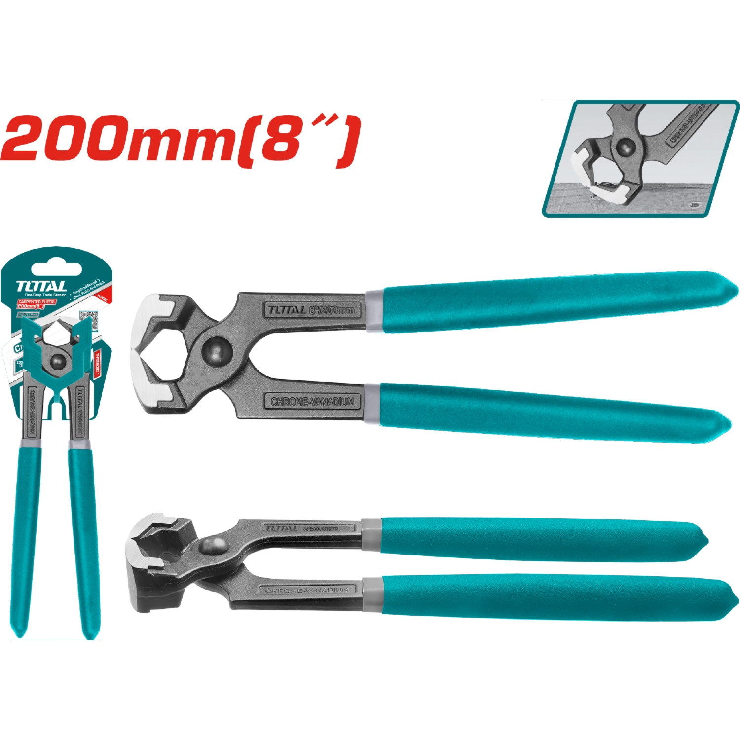 Alicates de carpintero 8"/200mm Cr-V.