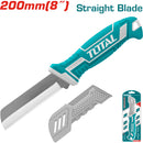 Cuchillo Pelacables Recto de 200 mm. De Acero Inoxidable. Con mango ergonomico de plastico.