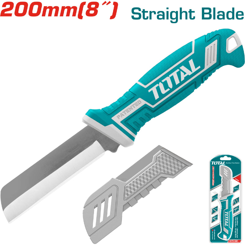 Cuchillo Pelacables Recto de 200 mm. De Acero Inoxidable. Con mango ergonomico de plastico.