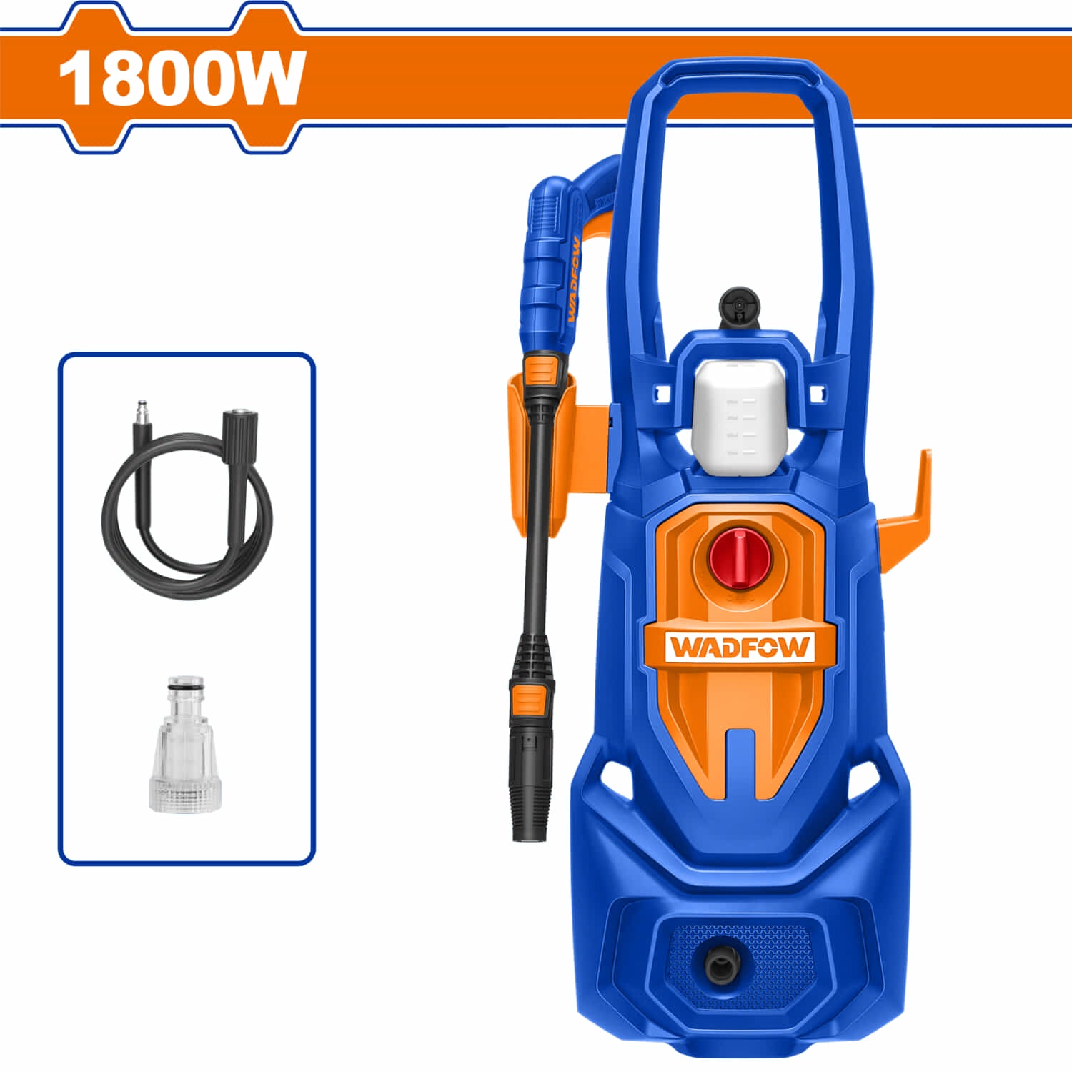 Hidrolavadora de Alta Presión. 5.8L. 110-120V~60Hz. Potencia 1800W. Presión Max. 130Bar (1885PSI)