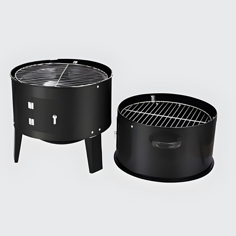 Barbacoa ahumadora cilindrica portatil parrillera