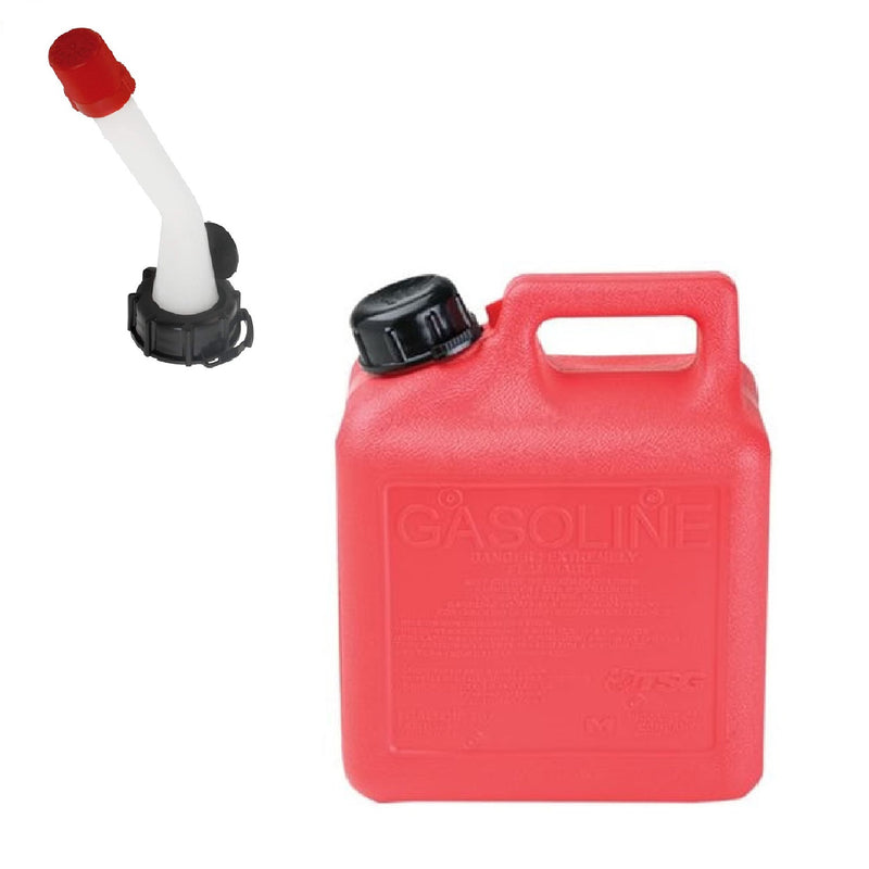 Tanque gasolina bidon recipiente de 1 galón. Incluye boquilla.
