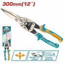 Tijera de Aviacion Larga ( Recta ) de 300 mm ( 12" ). Mango confortable. Para cortar plástico