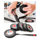 Rollo de cinta adhesiva de tela para unir cables electricos, Negro 30mm x 19Mts