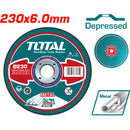 Disco de desbaste para metal concavo 230 mm ( 9") X 6.0mm ( 1/4")X 22.2 mm( 7/8")