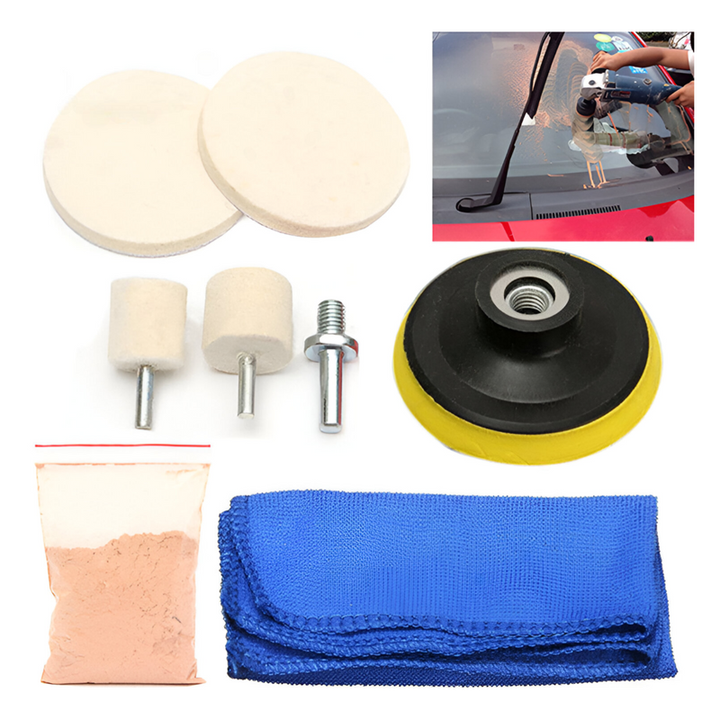 Óxido de Cerio mas Kit para pulir vidrio. 70gr