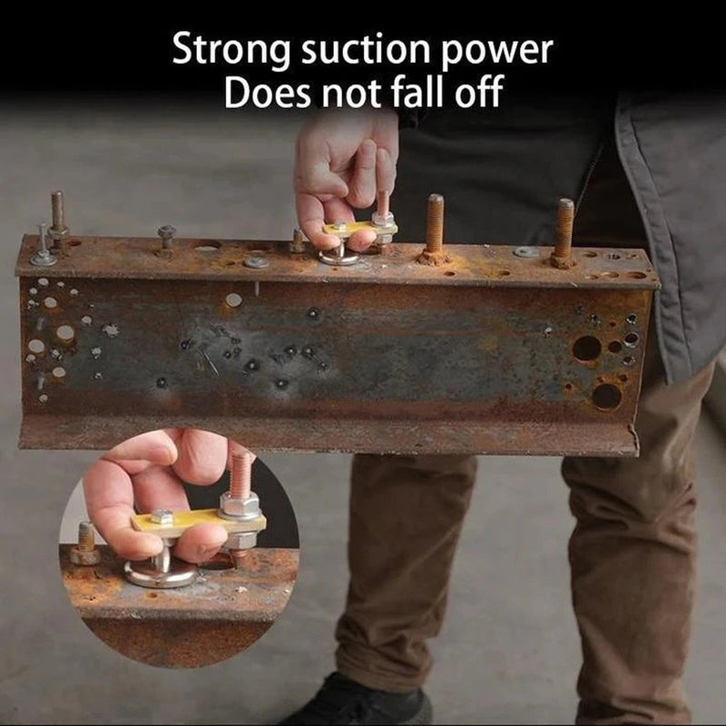 Tierra / Ground magnético con imán circular para soldadura.