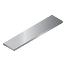 Platina decorativa 1 1/2". Espesor 3.17 mm Largo 5.85 mts. Material 6063-T5. Acabado Anonizado Natur