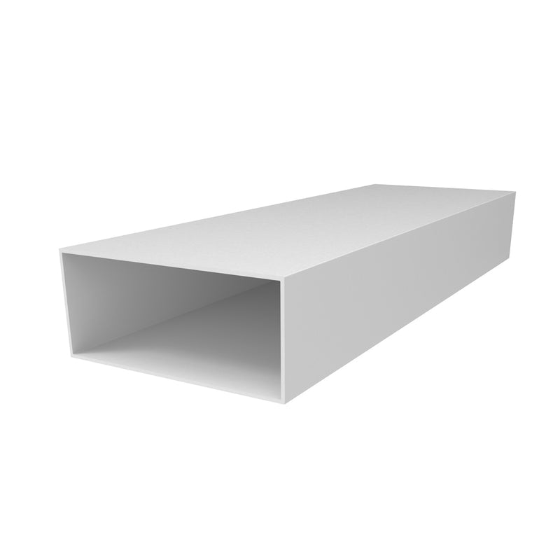 TR-13 Tubo Rectangular 4" x 1 3/4"  Espesor 1.5 mm. Largo 5.85 mts. Acabado Lacado Blanco.