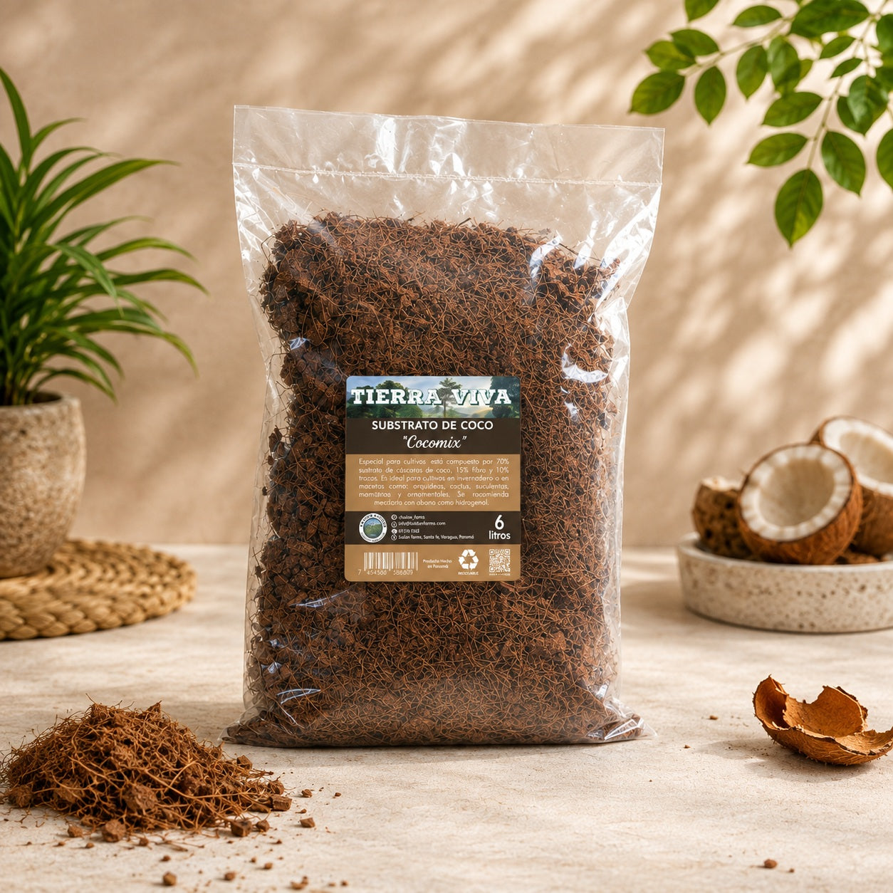 Cascara de coco "Cocomix"   6 litros