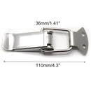 Cerraduras de palanca con resorte. Largo 110mm/4.3" Ancho 36mm/1.41" Acero Inox (Set de 4 piezas).