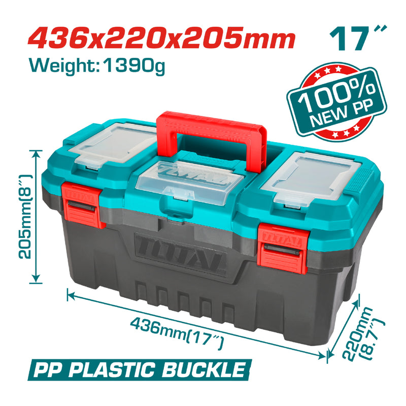 Caja de herramientas de PP, 436mm (17") *220mm(8.7")*205mm(8")