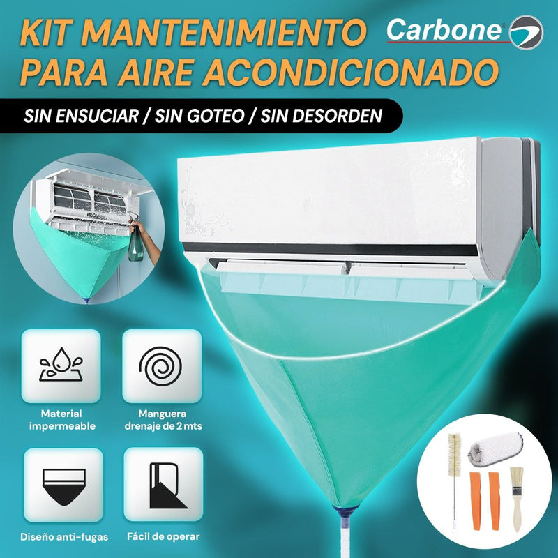Funda Kit de mantenimiento para lavar aire acondicionado de pared. (Set de 7 pcs)