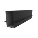 TRC-41 Perfil Marco Fijo 3" x 1 3/4"  Cerrado Doble Aleta Descentrada. E =1.5 mm. L=5.85 m NEGRO