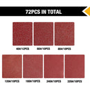 Almohadillas de lija para maquinas Lijadoras (Set de 72 pcs)