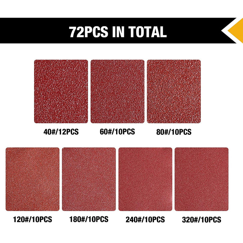 Almohadillas de lija para maquinas Lijadoras (Set de 72 pcs)
