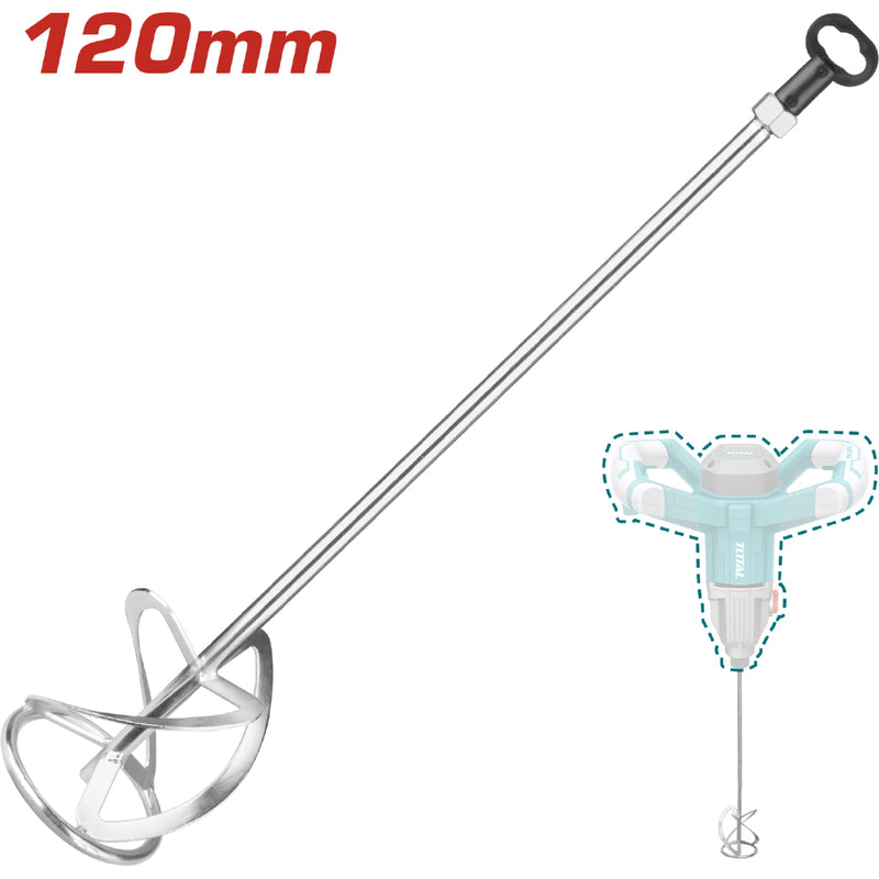 Mezclador para maquina con rosca M14x2. Para mezclar de arriba abajo. Diametro 120 mm. Largo 600 mm